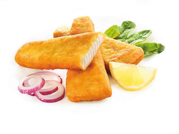 TK Greenland Seafood MSC Alaska-Seelachsfilet Trapez, im Backteig (48%), IQF, ca.80 Stück, ca.75g, 6 KG/KT vorgebraten, praktisch grätenfrei, laktosefrei, aus Blöcken geschnitten