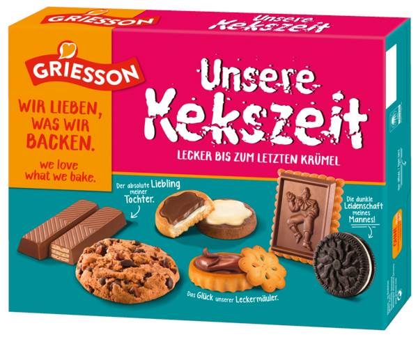 Griesson Unsere Kekszeit, 9-fach sortierte Gebäckmischung, 0,397 KG/PK