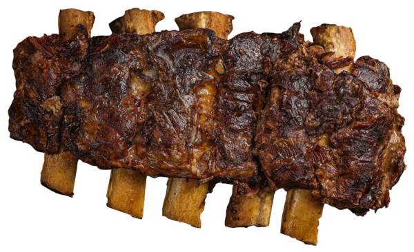 Mr BEEF&CHEF Żeberka, Szponder 3 kostny wolnogotowany Sous Vide, w sosie własnym, 0,69 KG/PR