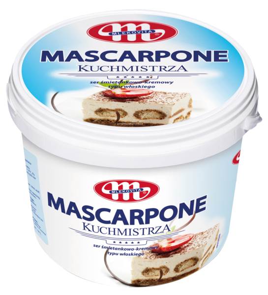 Mlekovita Mascarpone Kuchmistrza, 2 KG/WD ,ser śmietankowo-kremowy typu włoskiego