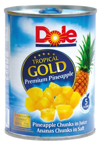 Dole Ananas kawałki, 567 GR/PS masa netto po odcieku: 349g