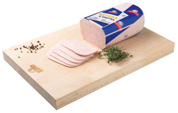 Indykpol Szynka z indyka, wędlina drobiowa, blok, w osłonce , 1,5 KG/PR