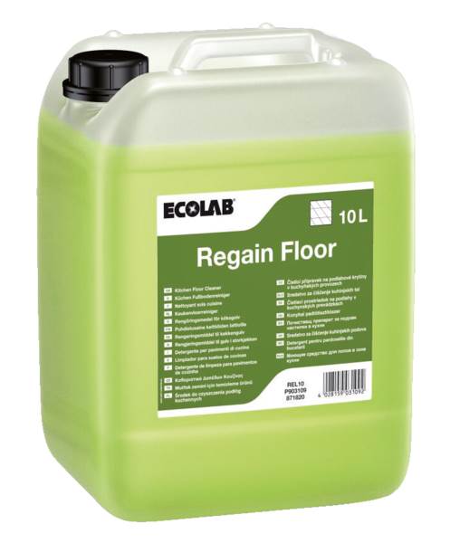 Ecolab Regain Floor, Fußbodenreiniger für die Küche, alkalisch, (9031090) 10 L/KN