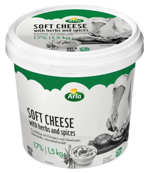 Arla Arla Pro cream cheese herbs  1,5kg 1.5 KG/CP