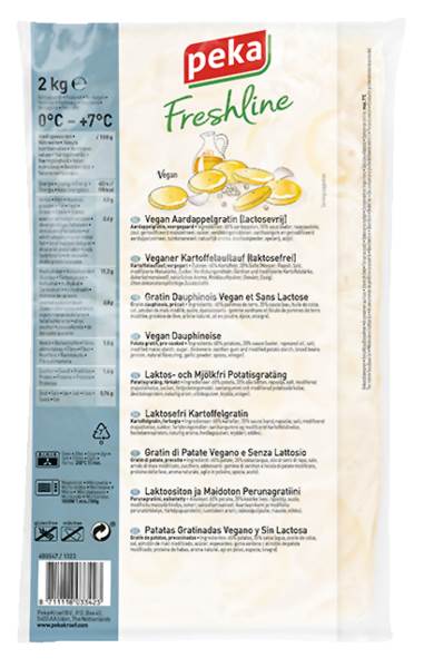 Peka Freshline Kartoffelauflauf vegan, 2 KG/PK