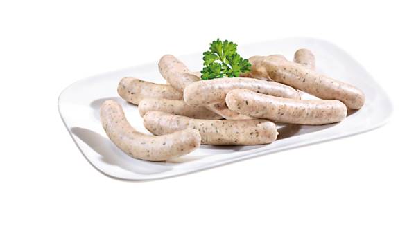 Susländer Frühstückswürstchen nach Art einer Bratwurst, im Schafsaitling, 20 x 25 g, 0,5 KG/BT Kaliber 22/24, mittelgrob gekörnt