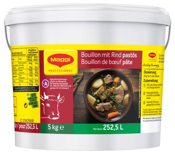 Maggi Bouillon mit Rind, (12587668) 5 KG/EI