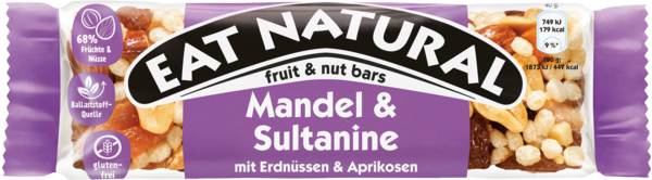 Eat Naturals Mandel und Sultanine, knackige Mandeln & Erdnüsse mit Trockenfrüchten 0,04 KG/RG