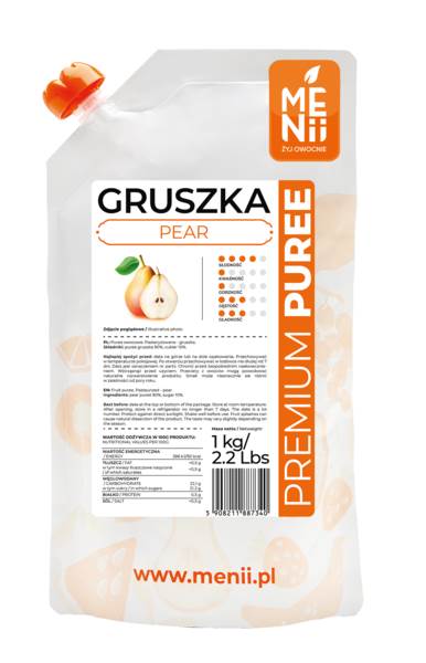 Menii Premium Puree Gruszka 1 KG/ST