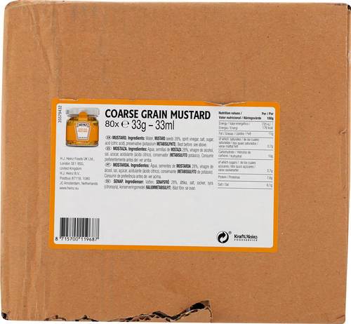 Mustard Heinz senap, 80 x 33 ml