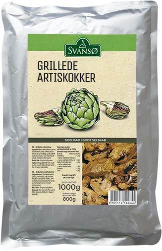 Grillede kvarte artiskokker i foliepose, 1 kg