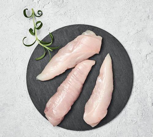 Kyllingeinderfilet, ukalibreret, klassisk,1-hjertet, halal 2 kg