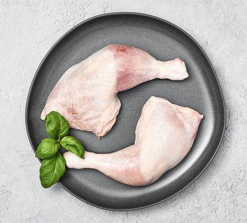 Hele kyllingelår uden ryg, halal, 230-270 g, 2,5 kg