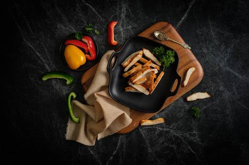 Stegte kyllingestrimler, halal, 2 kg
