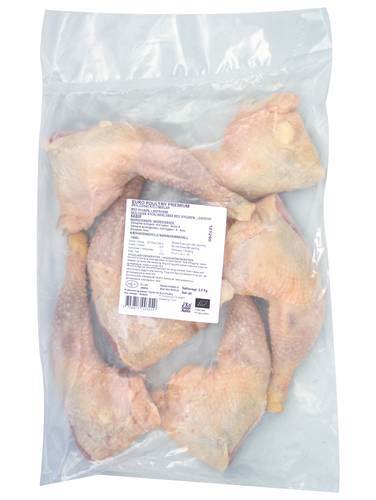 Helt kycklinglår med ryggben, okalibrerat, halal, ekologisk, 2,5 kg