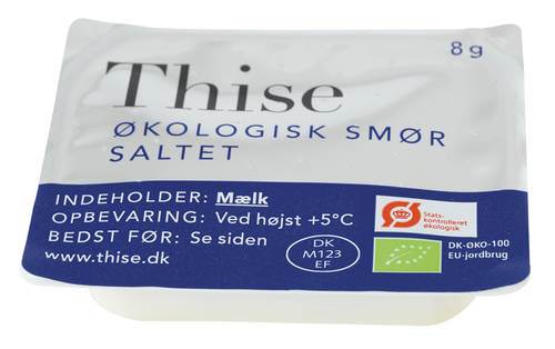 Smör portionspaket, ekologiskt, 100 x 8 g
