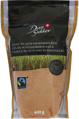 Rörsocker ljus Muscovado, Fairtrade, 400 g