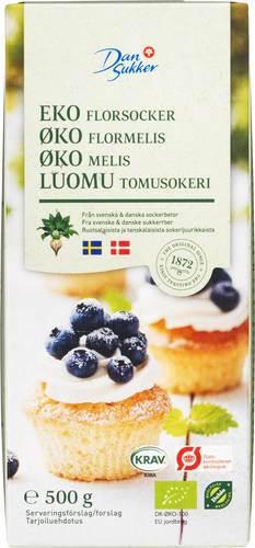 Florsocker, ekologisk, 500 g