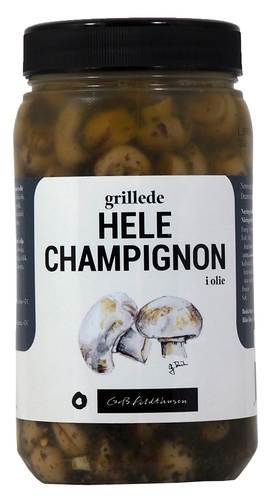 Champignon, hele, grillede,, 1,1 kg