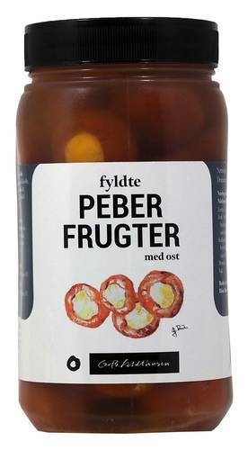 Peperoncini, røde peberfrugter med ost, 1,2 kg