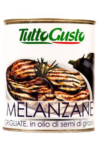 Auberginer grillede i olie, 800 g
