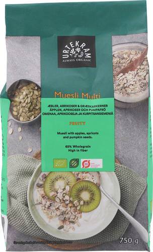 Müsli multi, ekologisk, 750 g