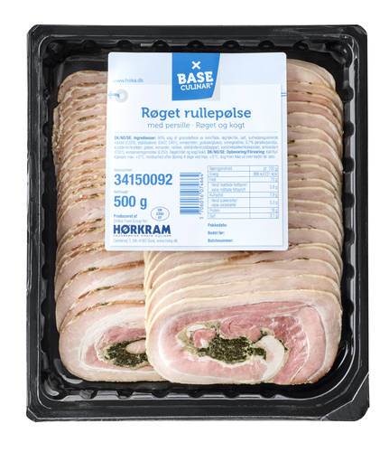 Rullepølse røget med persille, 35-40 skiver, 500 g