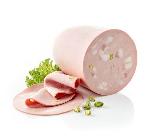 Mortadella bologna, med pistacienødder, ca. 2,25 kg