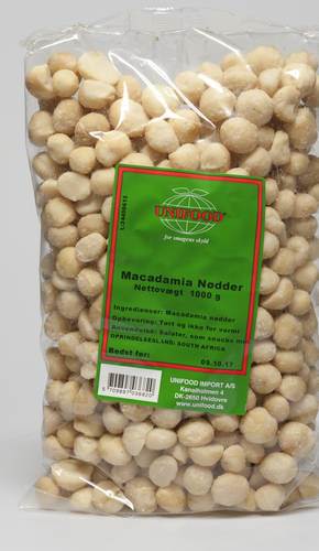 Macadamianødder naturel, 1 kg