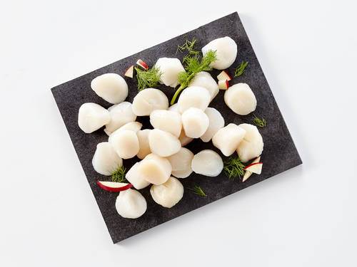 Kammuslinger uden rogn, 20/30, 15% glasering, rå, 1 kg