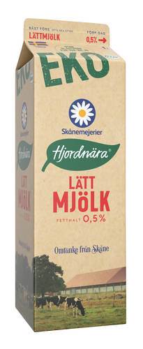 Lättmjölk 0,5%, KRAV, ekologisk, 1 l