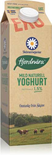 Mild yoghurt naturell 1,7%, KRAV, ekologisk, 1 l