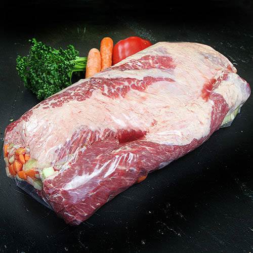 Oxbringa rimmad, kokpåse + örter, tillsatt 10% lake, ca. 3 kg, EU