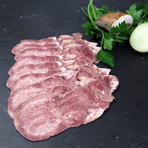 Tunge kalv, kogt, i skiver, 250 g