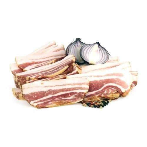 Bacon stege i skiver uden svær, 0,5 cm tyk, variabel vægt