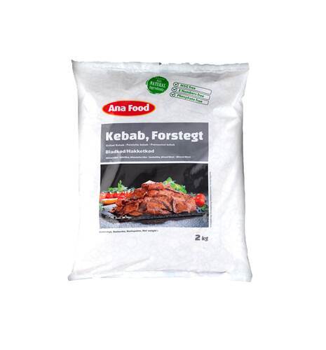 Stegt kebab af okse og fjerkræ, halal, 2 kg