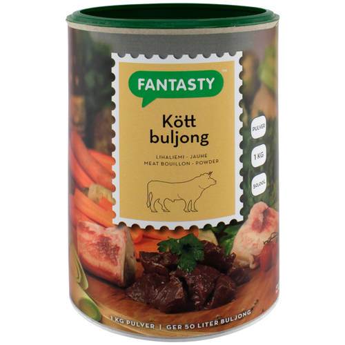 Köttbuljong pulver, färdig mängd 50 L, 1 kg