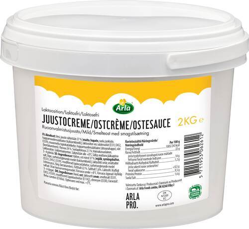 Mild ostcrème 22%, laktosfri, 2 kg