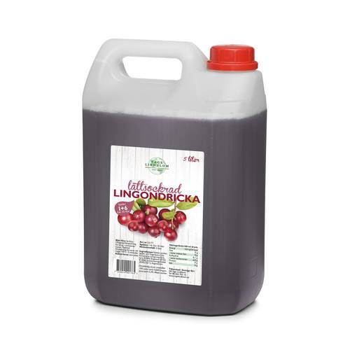 Lingondricka lättsockrad, 5 l