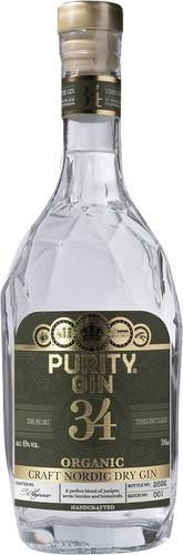 Purity Craft Nordic Dry Organic Gin 43%, ekologisk, 70 cl