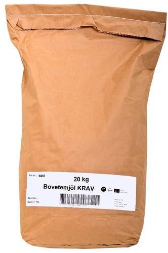 Bovetemjöl, KRAV, glutenfri, ekologisk, 20 kg