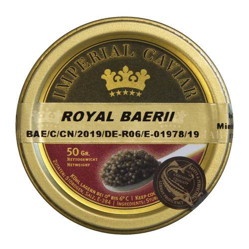 Caviar Baerii, Acipenser baerii, 50 g