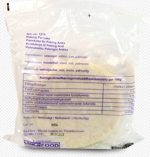 Pannkakor till Peking anka, 1 kg