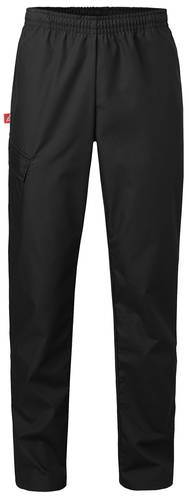 Kokkebukser 8001 unisex sorte, str 2XL, 52/48% polyester/bomuld