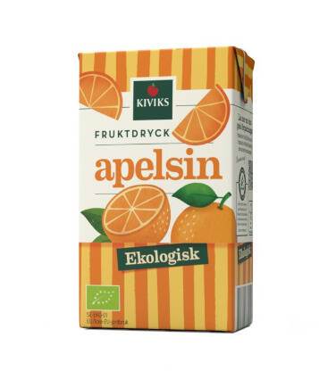 Apelsindryck, tetra, ekologisk, 24 x 25 cl
