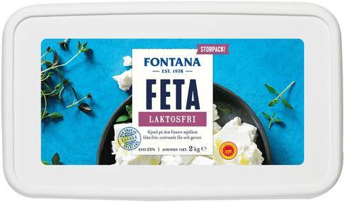 Feta laktosfri, avrunnen vikt 2 kg, 3,4 kg