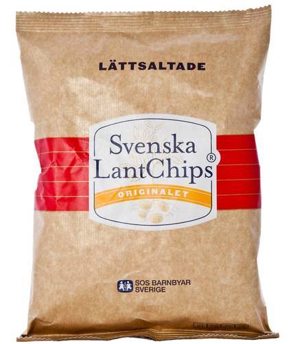 Lantchips lättsaltade, 200 g